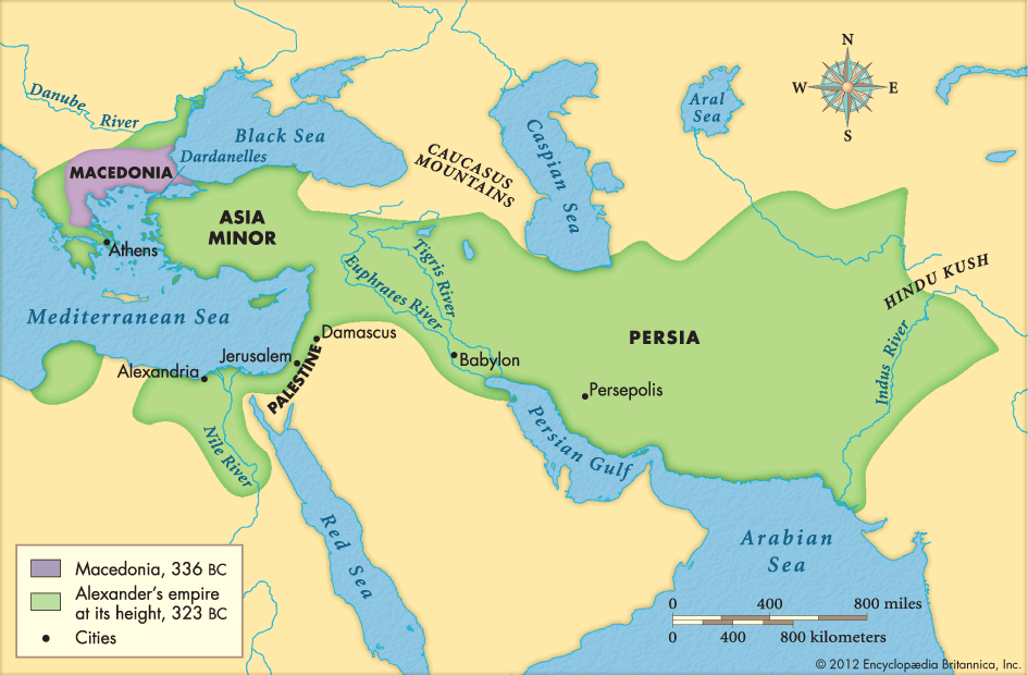 map of empire of Alexander the Great